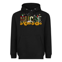 Black christmas nurse sunflower Heavyweight Hoodie - FaDigitalArtStudio