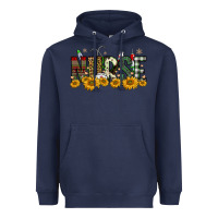 Navy christmas nurse sunflower Heavyweight Hoodie - FaDigitalArtStudio