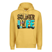 Antique Gold soldier  life Premium Hoodie - AdoDesignShop