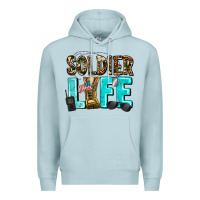 Blue Mist soldier  life Premium Hoodie - AdoDesignShop