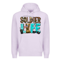 Lilac soldier  life Premium Hoodie - AdoDesignShop