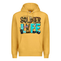Mustard soldier  life Premium Hoodie - AdoDesignShop