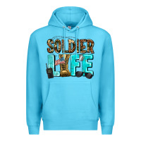 Ocean Blue soldier  life Premium Hoodie - AdoDesignShop