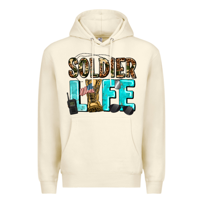 Soldier  Life Premium Hoodie by AdoDesignShop | Teevron