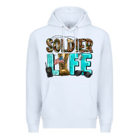 White soldier  life Premium Hoodie - AdoDesignShop