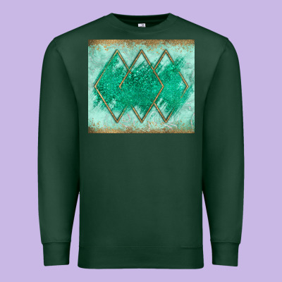 Green Glitter Premium Sweatshirt Designed By Jahusdesignshop