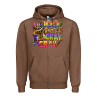 Chestnut 100 days of cray cray tbw Zipper Hoodie - texasbilliewilder