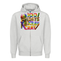 Dove Grey 100 days of cray cray tbw Zipper Hoodie - texasbilliewilder