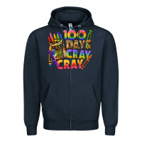 Navy 100 days of cray cray tbw Zipper Hoodie - texasbilliewilder