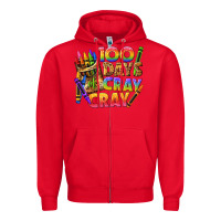 Red 100 days of cray cray tbw Zipper Hoodie - texasbilliewilder