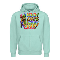 Seafoam 100 days of cray cray tbw Zipper Hoodie - texasbilliewilder