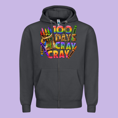 100 Days Of Cray Cray Tbw Zipper Hoodie Designed By Texasbilliewilder