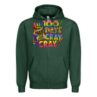 Sports Green 100 days of cray cray tbw Zipper Hoodie - texasbilliewilder