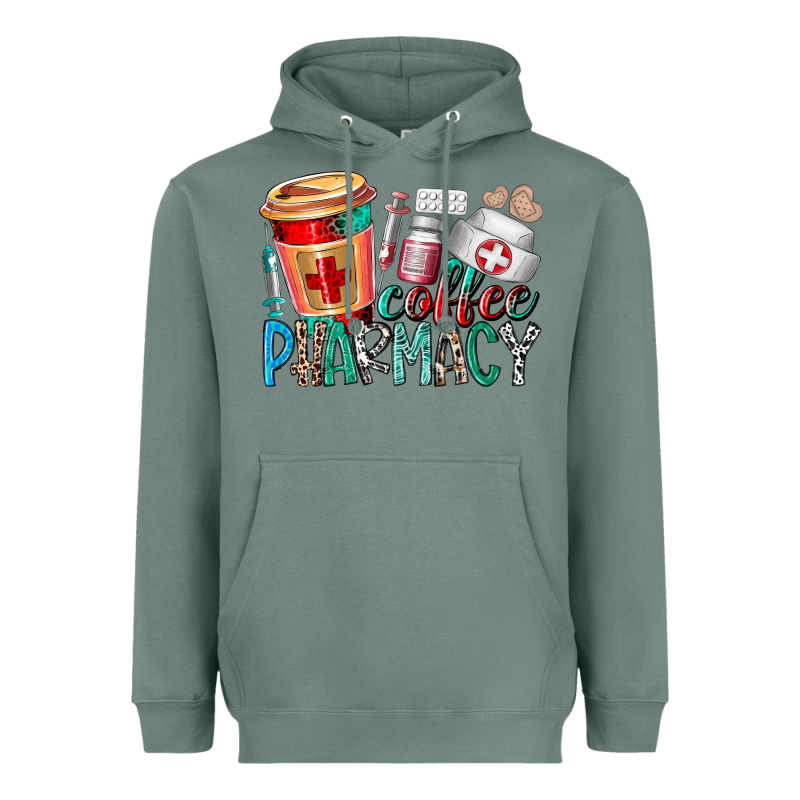 Coffee Pharmacy Heavyweight Hoodie by RacoonDesign | Teevron