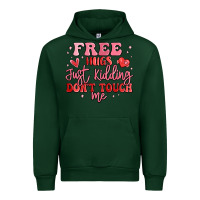 Forest Green free hugs just kidding don't touch me Urban Hoodie - MaliasSmallBusiness