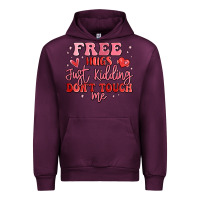Mauve Wine free hugs just kidding don't touch me Urban Hoodie - MaliasSmallBusiness