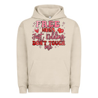 Pigment French Oak free hugs just kidding don't touch me Urban Hoodie - MaliasSmallBusiness