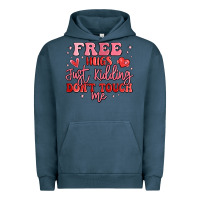 Pigment Midnight Navy free hugs just kidding don't touch me Urban Hoodie - MaliasSmallBusiness