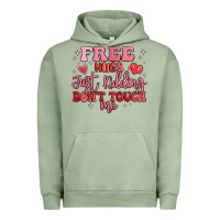 Pigment Oil Green free hugs just kidding don't touch me Urban Hoodie - MaliasSmallBusiness