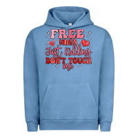 Pigment Pebble Blue free hugs just kidding don't touch me Urban Hoodie - MaliasSmallBusiness