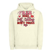 Pigment Pistachio free hugs just kidding don't touch me Urban Hoodie - MaliasSmallBusiness