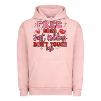 Pigment Salmon free hugs just kidding don't touch me Urban Hoodie - MaliasSmallBusiness