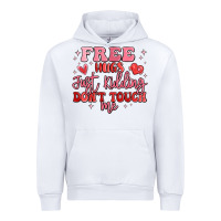 White free hugs just kidding don't touch me Urban Hoodie - MaliasSmallBusiness