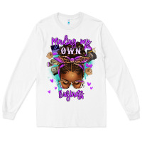 White minding my own business afro messy bun Long Sleeve Tee - texasbilliewilder