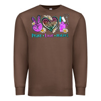 Chestnut peace love nail art Premium Sweatshirt - AdoDesignShop