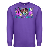Purple peace love nail art Premium Sweatshirt - AdoDesignShop