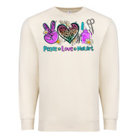 Peace Love Nail Art Premium Sweatshirt | Teevron