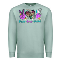 Seafoam peace love nail art Premium Sweatshirt - AdoDesignShop