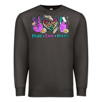 Smoke peace love nail art Premium Sweatshirt - AdoDesignShop