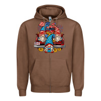Chestnut 4th of july gnomes farm truck Zipper Hoodie - Zillion Design Studio
