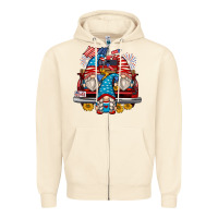 4th Of July Gnomes Farm Truck Zipper Hoodie | Teevron