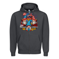 Smoke 4th of july gnomes farm truck Zipper Hoodie - Zillion Design Studio