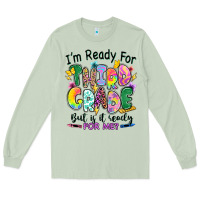 Matcha I'm ready for third grade but is it ready for me Long Sleeve Tee - RanaPortraitStore