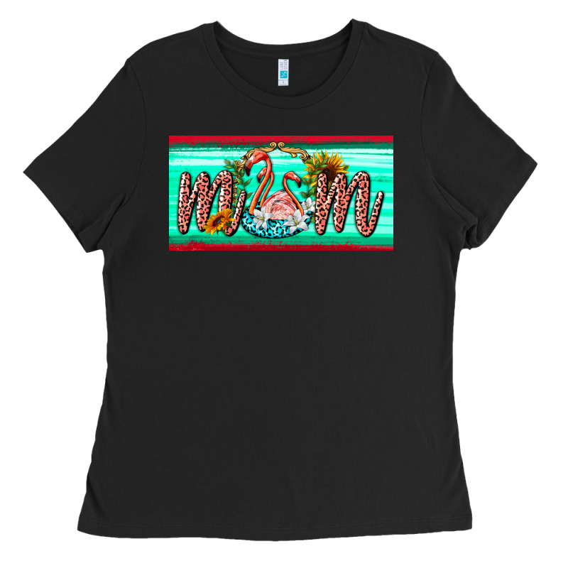 Flamingo Mom License Plate Ladies Tee by BarkalooDesign | Teevron