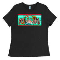 Black flamingo mom license plate Ladies Tee - BarkalooDesign