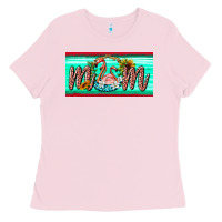 Bubblegum Pink flamingo mom license plate Ladies Tee - BarkalooDesign