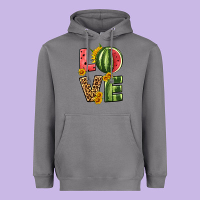 Love Watermelon Heavyweight Hoodie Designed By Hra Design Shop