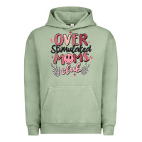 Pigment Oil Green over stimulated moms club Urban Hoodie - MaliasSmallBusiness