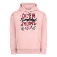 Pigment Salmon over stimulated moms club Urban Hoodie - MaliasSmallBusiness