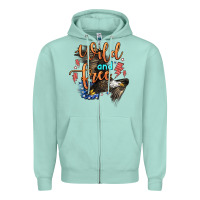 Seafoam wild and free Zipper Hoodie - Zillion Design Studio