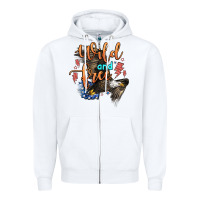 White wild and free Zipper Hoodie - Zillion Design Studio