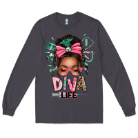 Smoke afro messy bun diva life Long Sleeve Tee - texasbilliewilder