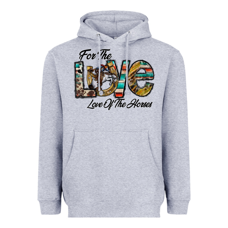 For The Love Love Of The Horses Heavyweight Hoodie by CowhideDigitalArt | Teevron