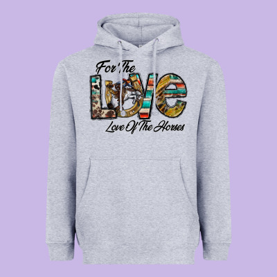 For The Love Love Of The Horses Heavyweight Hoodie Designed By Cowhidedigitalart