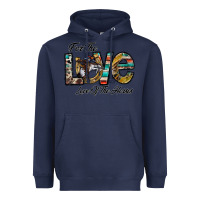 Navy for the love love of the horses Heavyweight Hoodie - CowhideDigitalArt