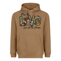 Toasted Coconut for the love love of the horses Heavyweight Hoodie - CowhideDigitalArt